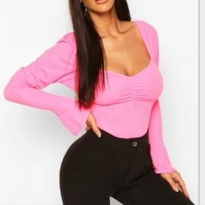 Neon pink bodysuit